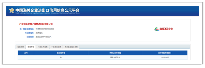 开云online(中国)光电全资子公司新立电子荣获海关AEO高级认证.png